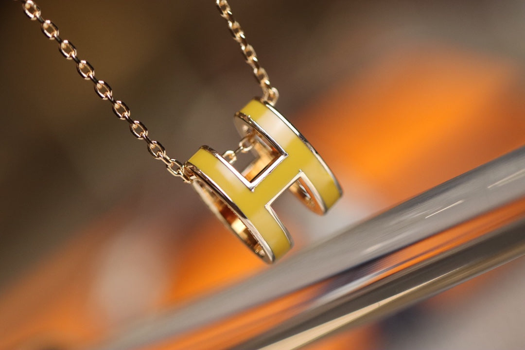 [Avelora Jewelry ]POP H PEDANT PINK GOLD