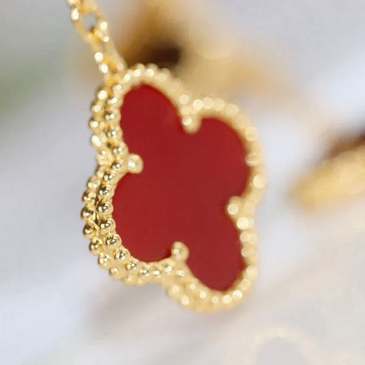 [Avelora Jewelry ]CLOVER  2 MOTIF  TIGER EYE CARNELIAN EARRINGS