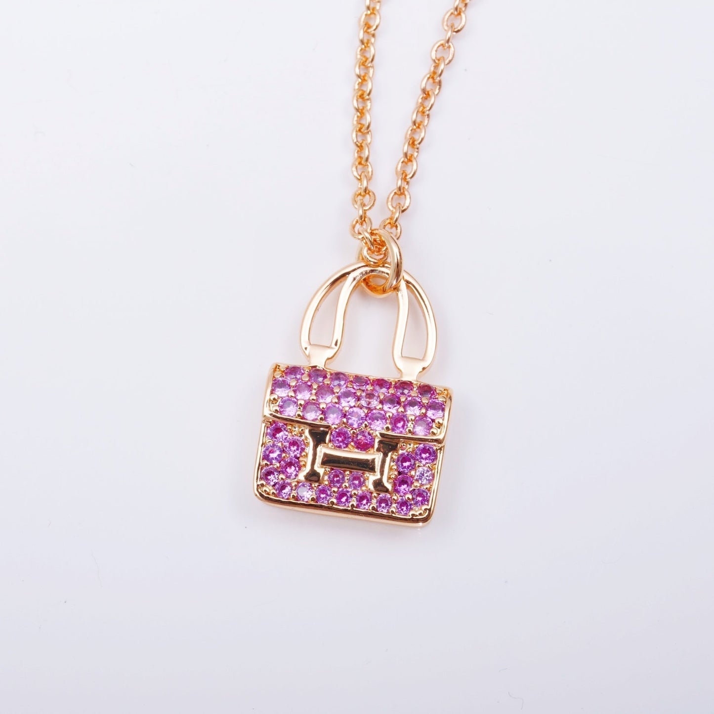 [Avelora]CONSTANCE PEDANT PURPLE DIAMOND NECKLACE