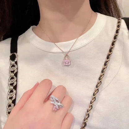 [Avelora]CONSTANCE PEDANT PURPLE DIAMOND NECKLACE