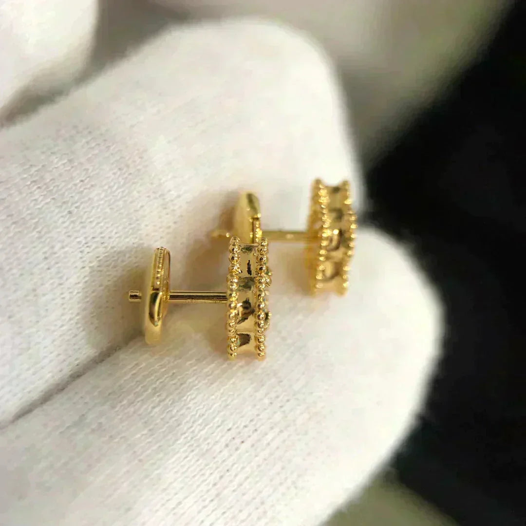 [Avelora Jewelry ]CLOVER MINI 9.5MM MALACHITE  EARRINGS