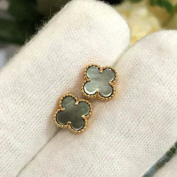 [Avelora Jewelry ]CLOVER MINI 9.5MM GRAY MOP EARRINGS