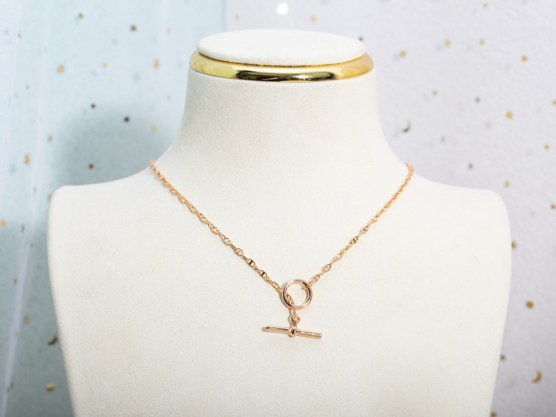 [Avelora Jewelry ]ECHAPPEE NECKLACE PINK GOLD