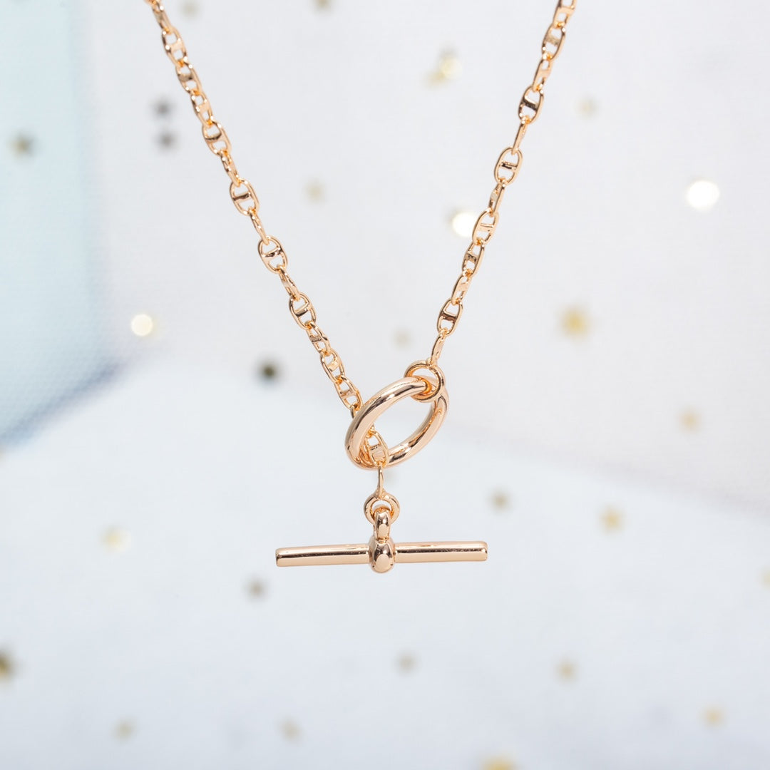 [Avelora Jewelry ]ECHAPPEE NECKLACE PINK GOLD