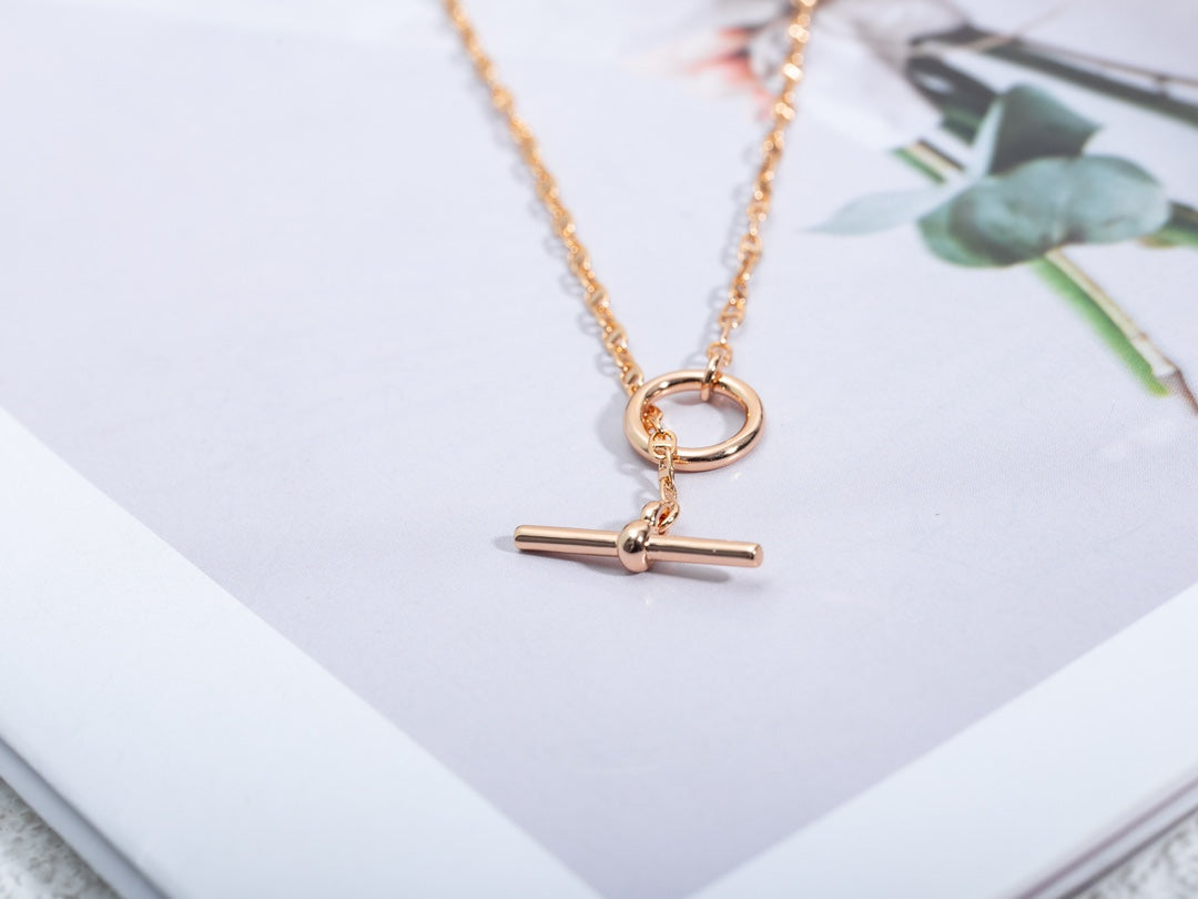 [Avelora Jewelry ]ECHAPPEE NECKLACE PINK GOLD