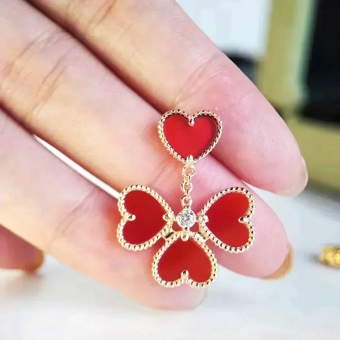 [Avelora Jewelry ]SWEET CLOVER CARNELIAN EARRINGS