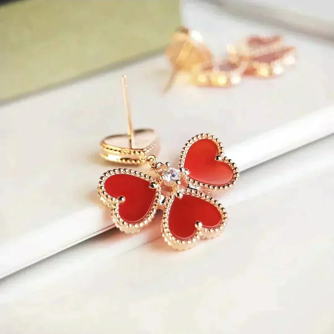 [Avelora Jewelry ]SWEET CLOVER CARNELIAN EARRINGS