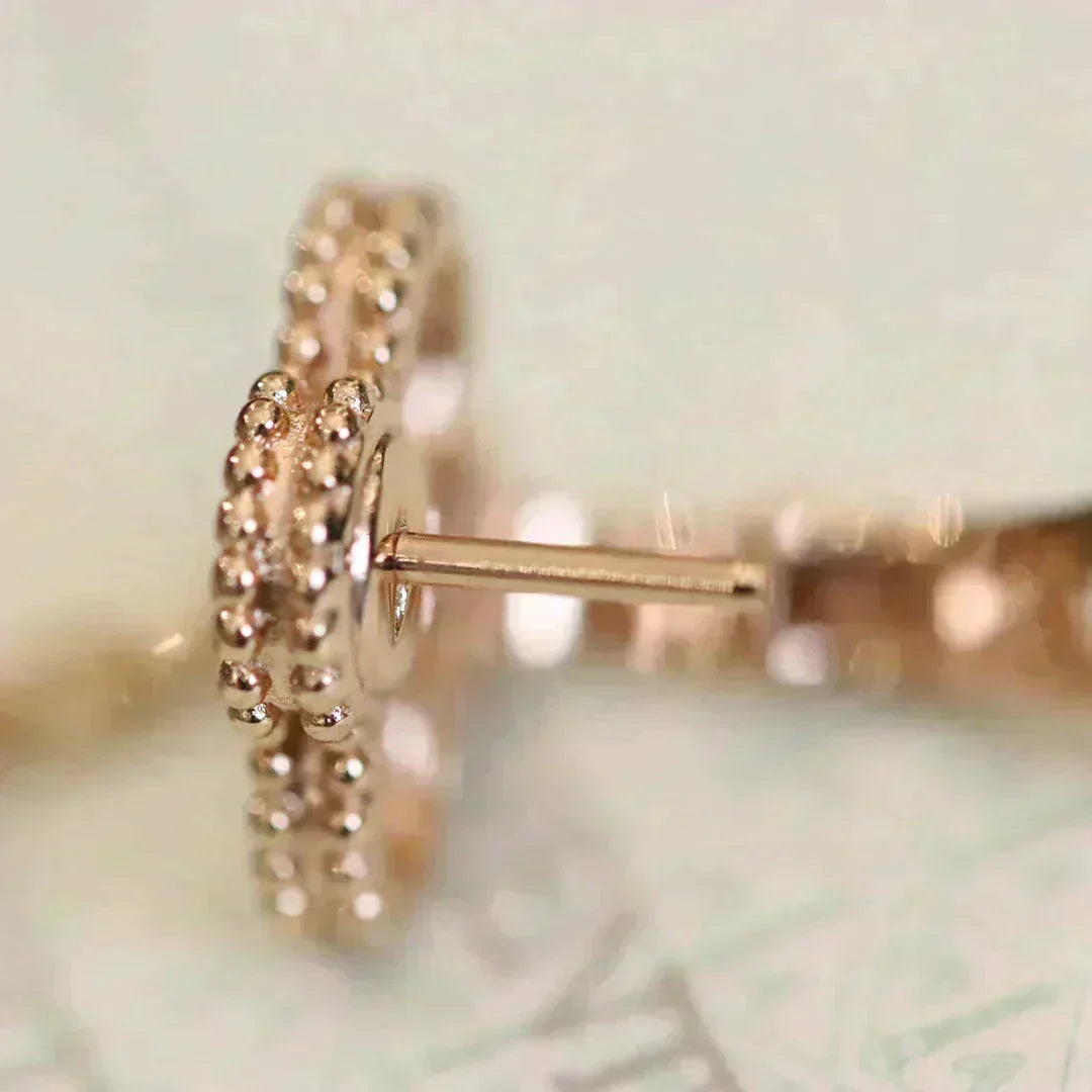 [Avelora Jewelry ]CLOVER MEDIUM 1 MOTIFS FUll DIAMOND EARRINGS