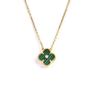 [Avelora Jewelry ]CLOVER 15MM DIAMOND TURQUOISE NECKLACE