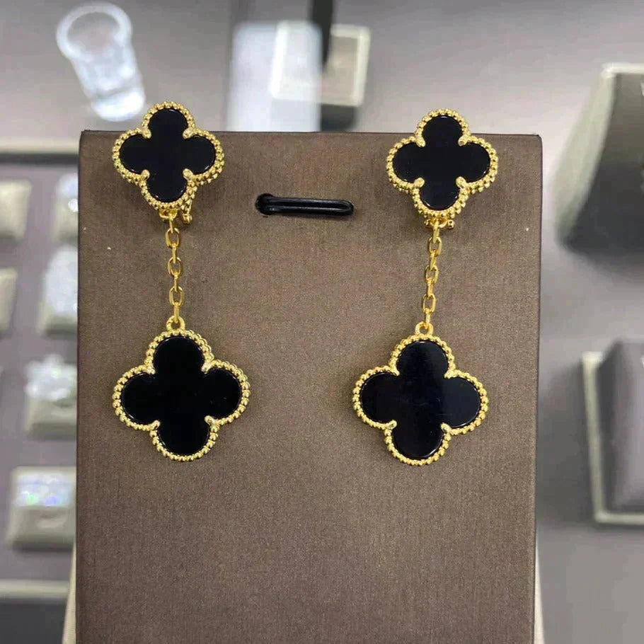 [Avelora Jewelry ]CLOVER 2 MOTIFS  EARRINGS (MULTIPLE CHOICESC