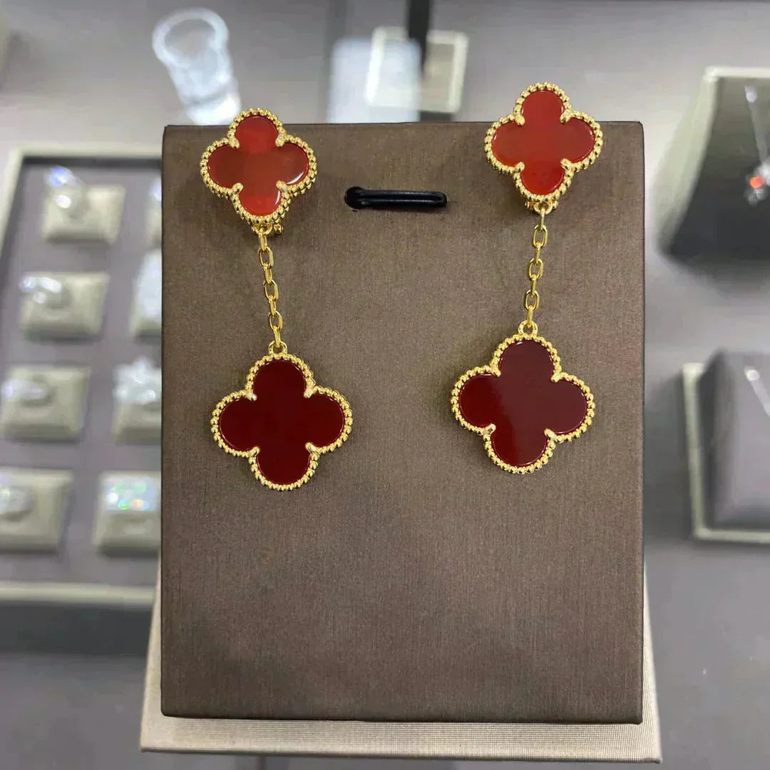 [Avelora Jewelry ]CLOVER 2 MOTIFS  EARRINGS (MULTIPLE CHOICESC