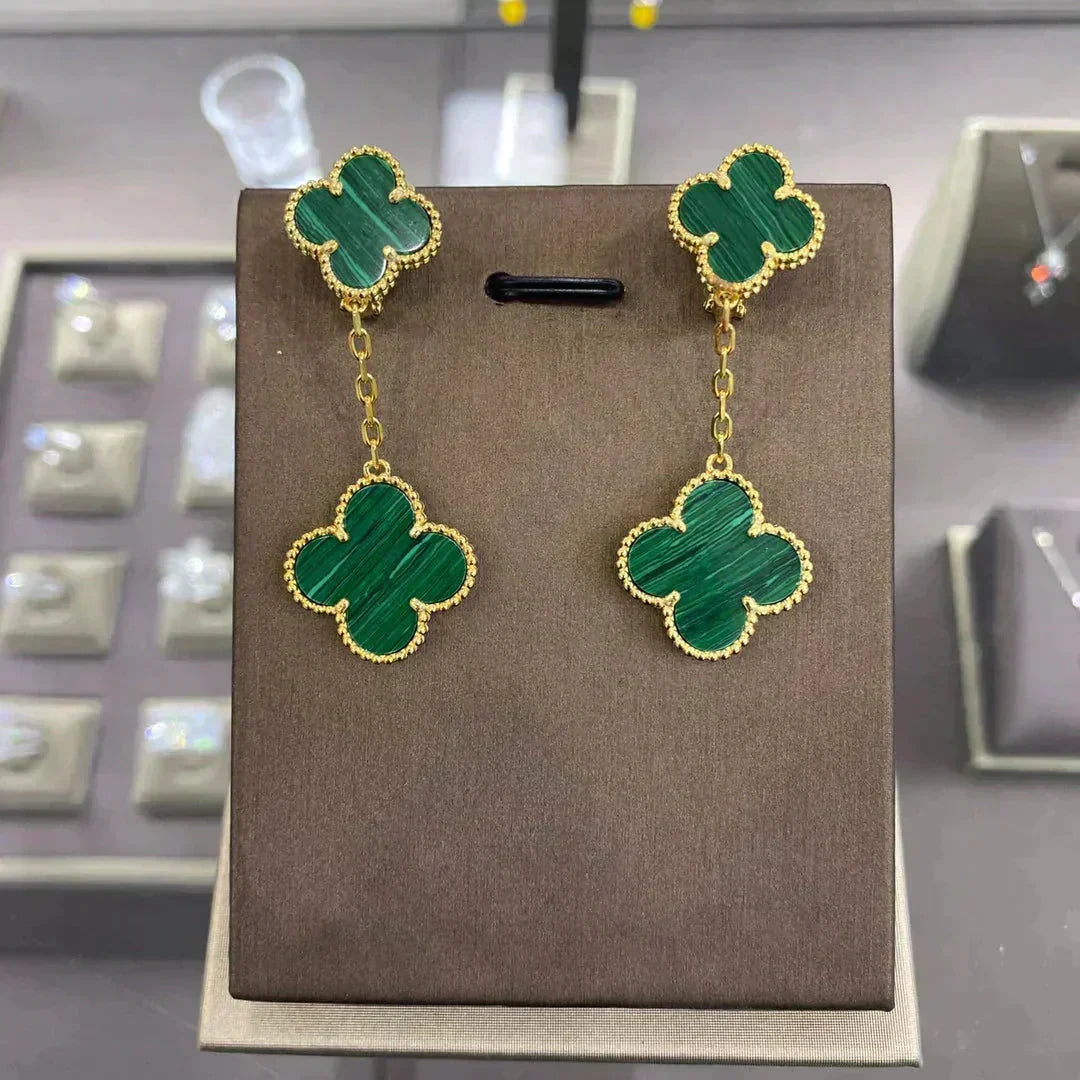 [Avelora Jewelry ]CLOVER 2 MOTIFS  EARRINGS (MULTIPLE CHOICESC