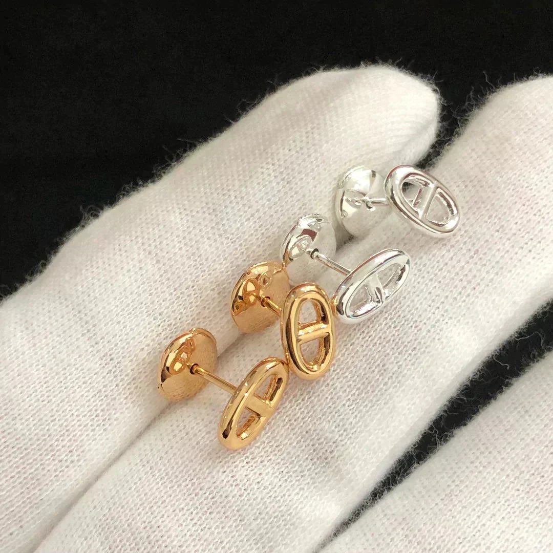 [Avelora Jewelry ]CHAINE SMALL EARRINGS GOLD AND SILVER