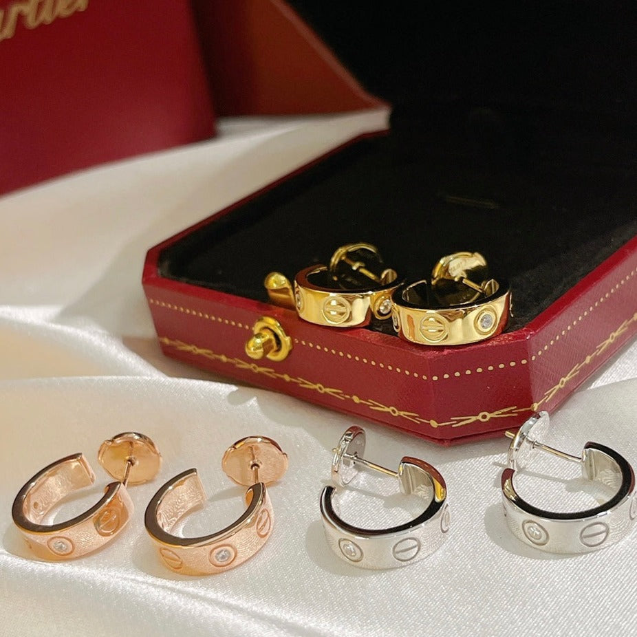 [Avelora Jewelry ]LOVE EARRINGS 5.7MM 2 DIAMONDS