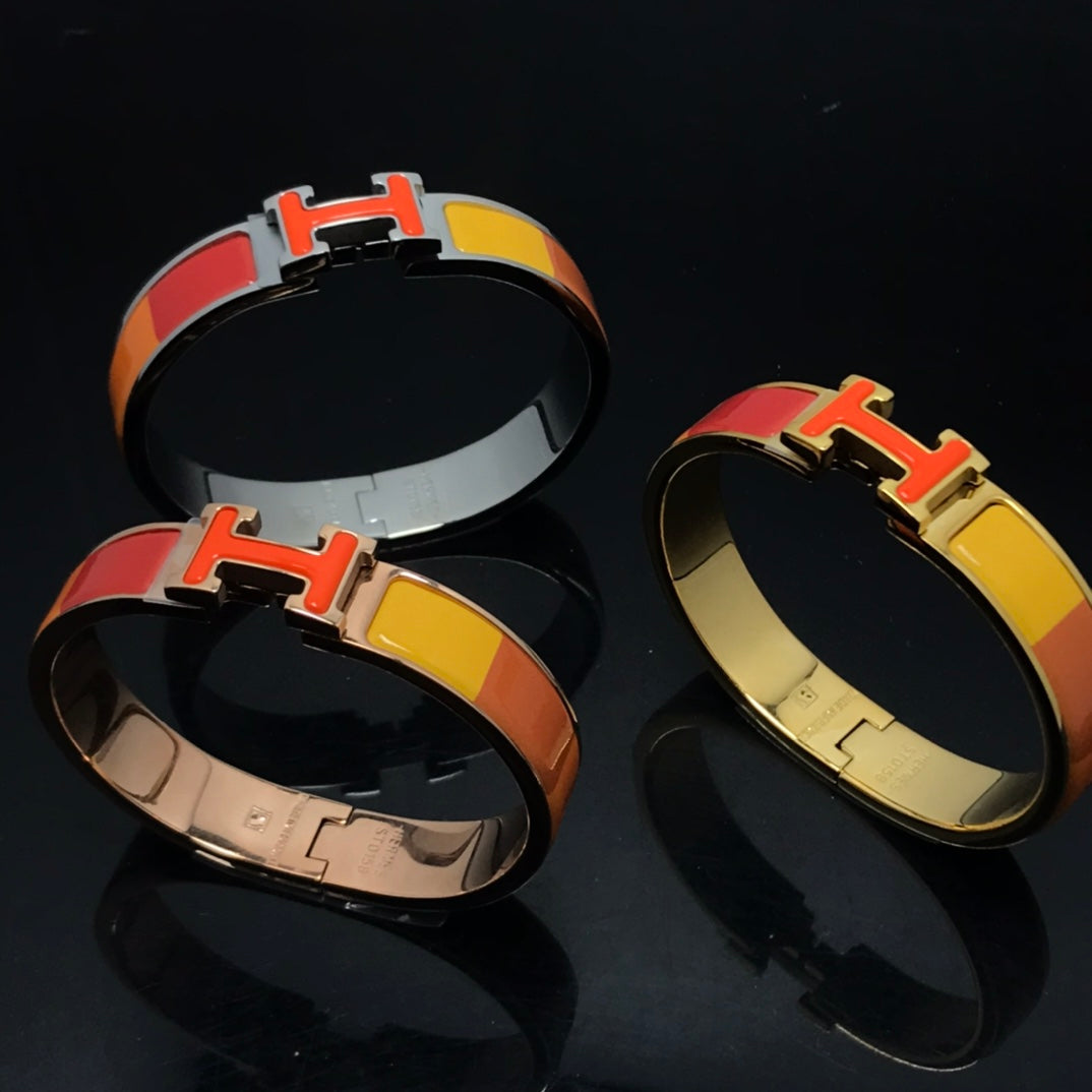 [Avelora]H BRACELET ORANGE RAINBOW CERAMIC