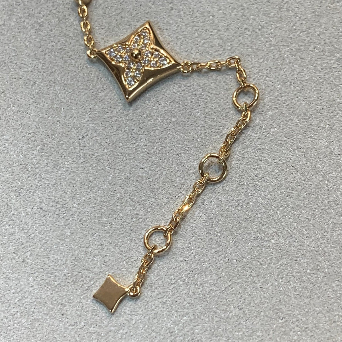 [Avelora Jewelry ]STAR AND SUN 4 MOTIFS GOLD DIAMONDS BRACELET