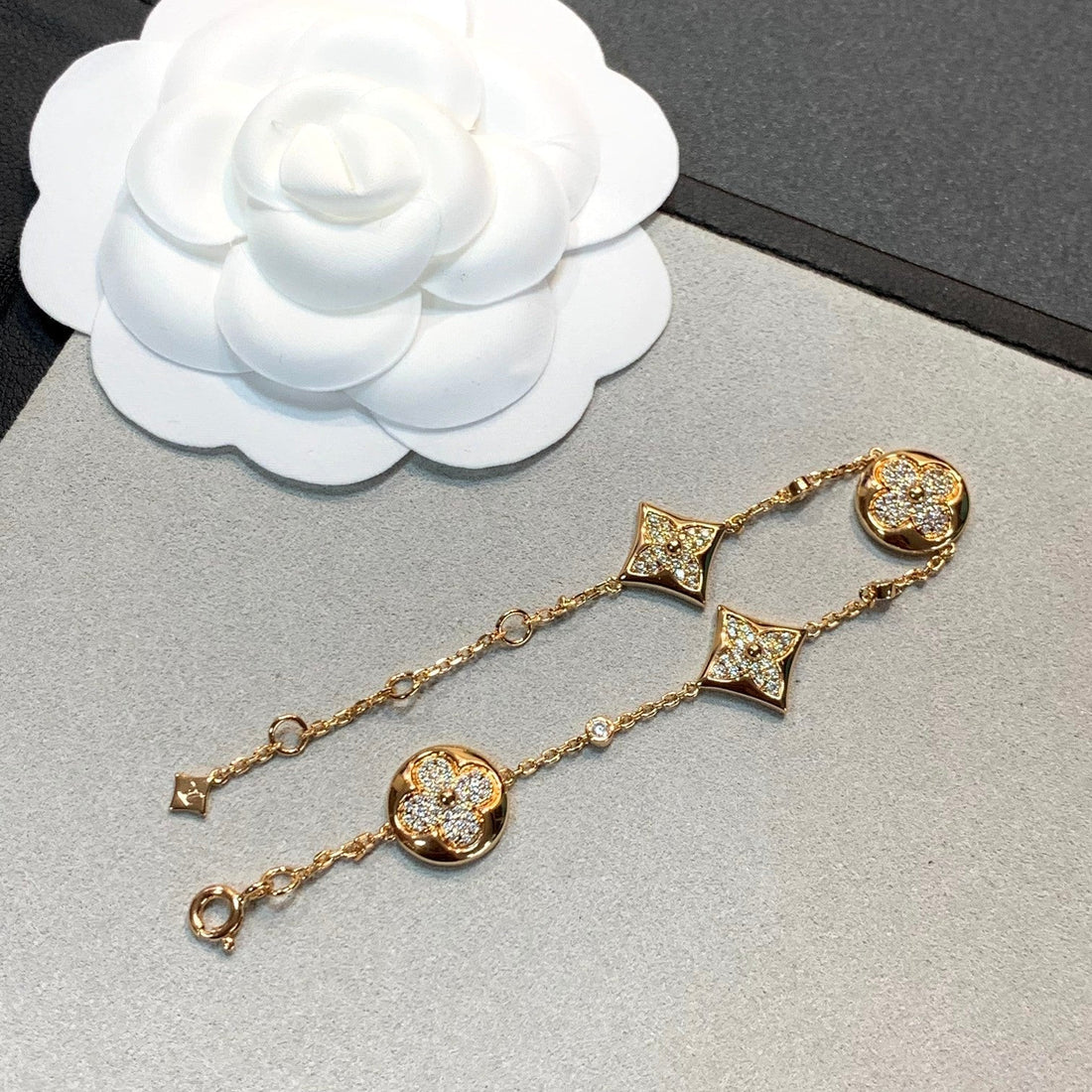 [Avelora Jewelry ]STAR AND SUN 4 MOTIFS GOLD DIAMONDS BRACELET
