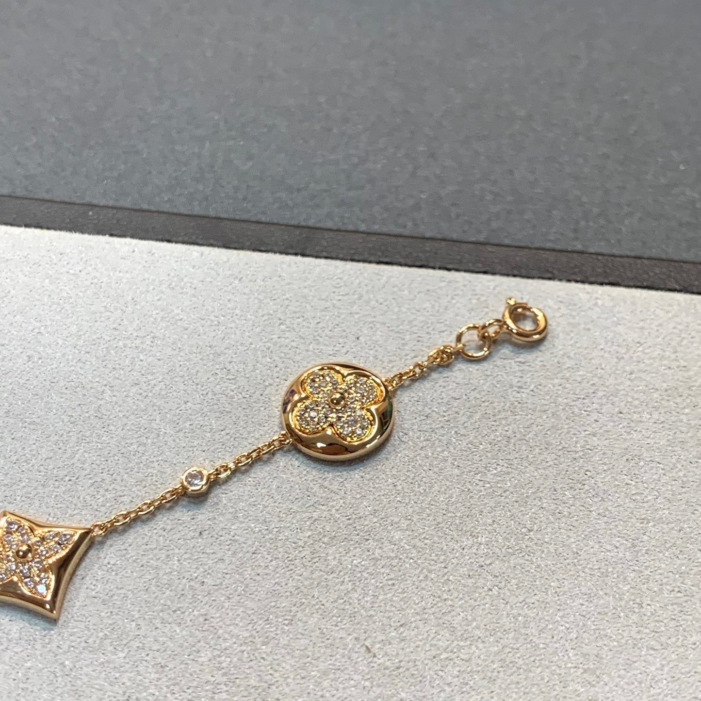 [Avelora]STAR AND SUN 4 MOTIFS GOLD DIAMONDS BRACELET
