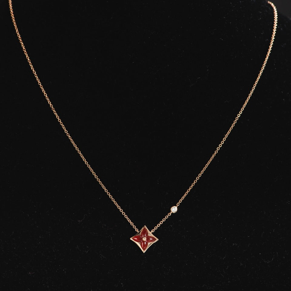 [Avelora]STAR NECKLACE ROSE GOLD 1 DIAMOND