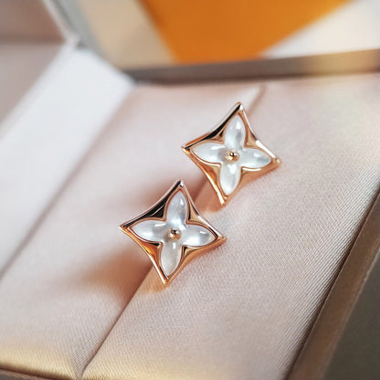 [Avelora]STAR MOP ROSE GOLD EARRINGS