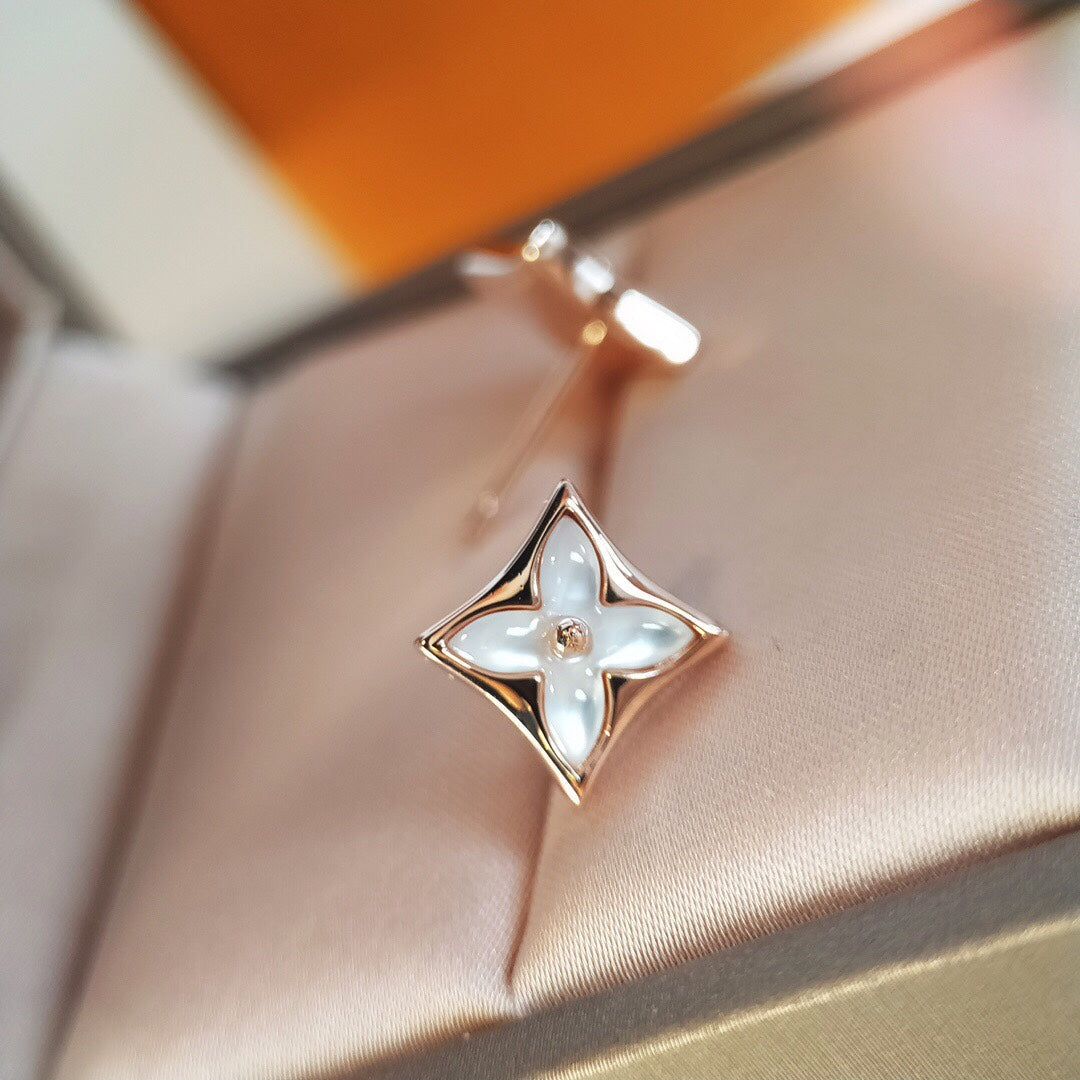 [Avelora]STAR MOP ROSE GOLD EARRINGS