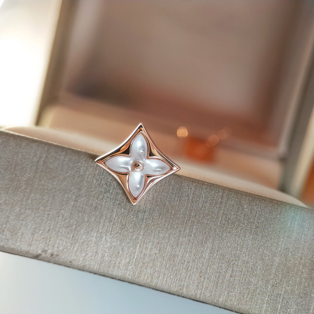 [Avelora]STAR MOP ROSE GOLD EARRINGS