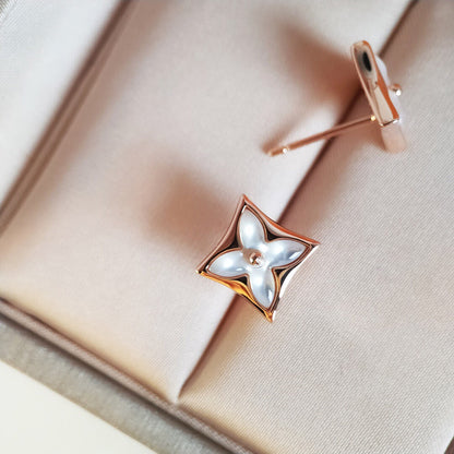 [Avelora]STAR MOP ROSE GOLD EARRINGS