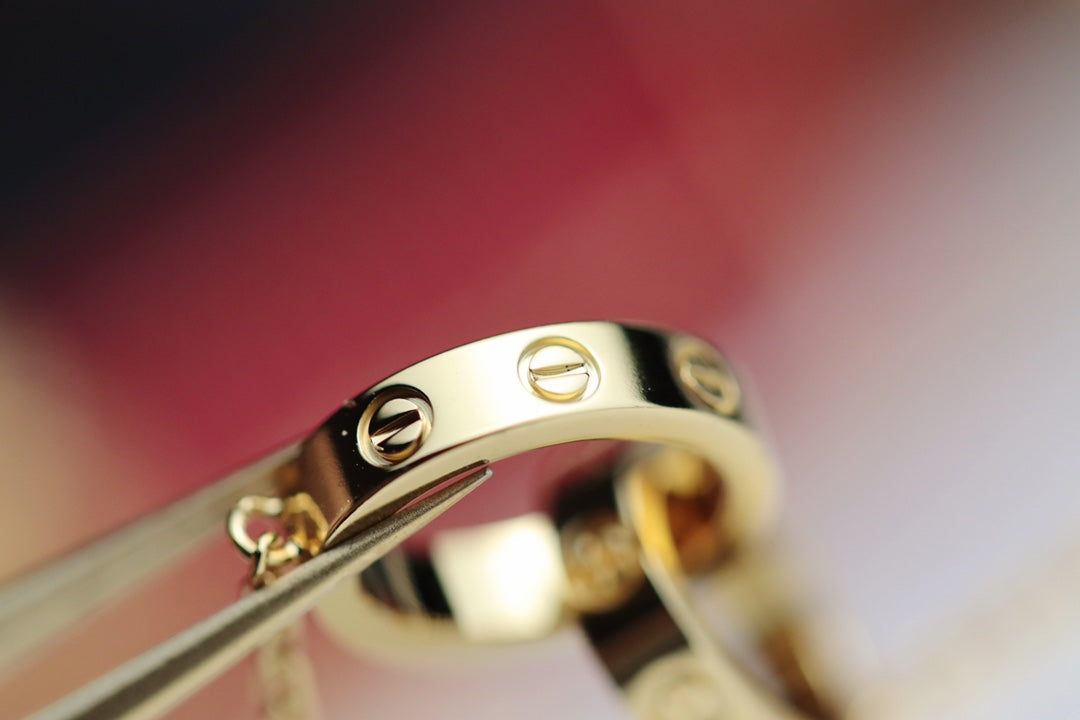 [Avelora Jewelry ]LOVE NECKLACE DOUBLE RING GOLD