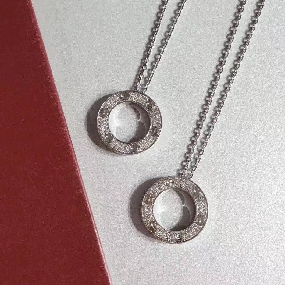 [Avelora Jewelry ]LOVE NECKLACE ADJUSTABLE SILVER