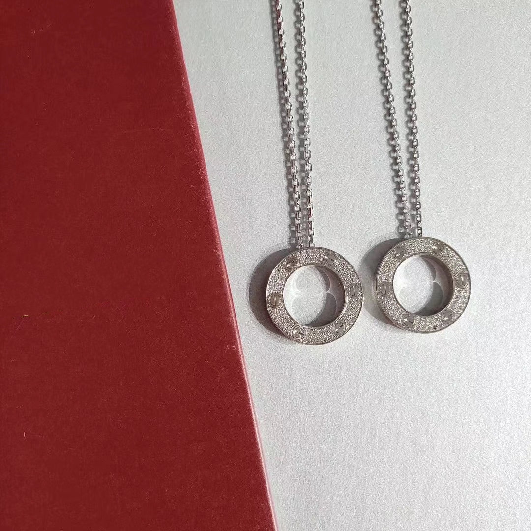 [Avelora Jewelry ]LOVE NECKLACE ADJUSTABLE SILVER