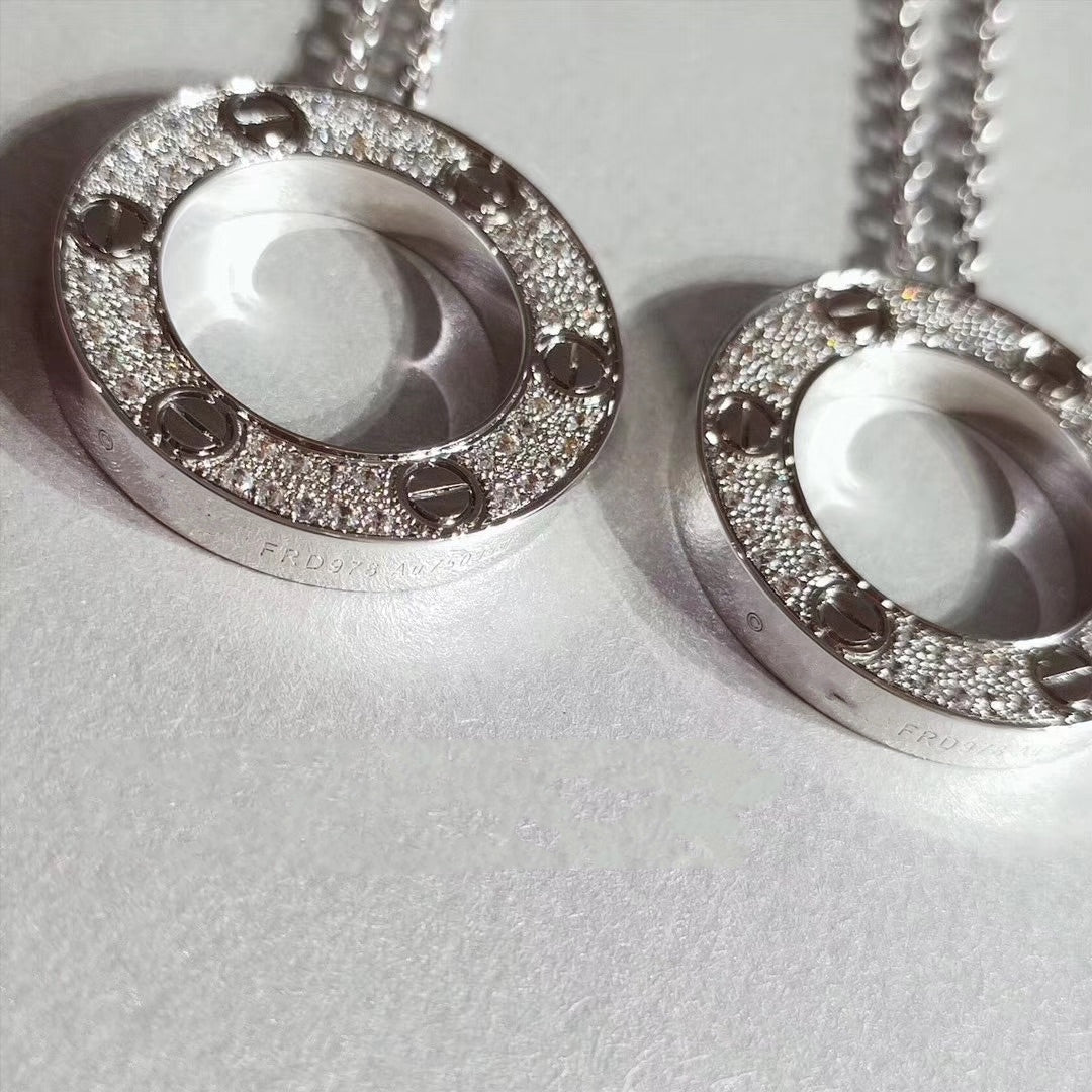 [Avelora Jewelry ]LOVE NECKLACE ADJUSTABLE SILVER