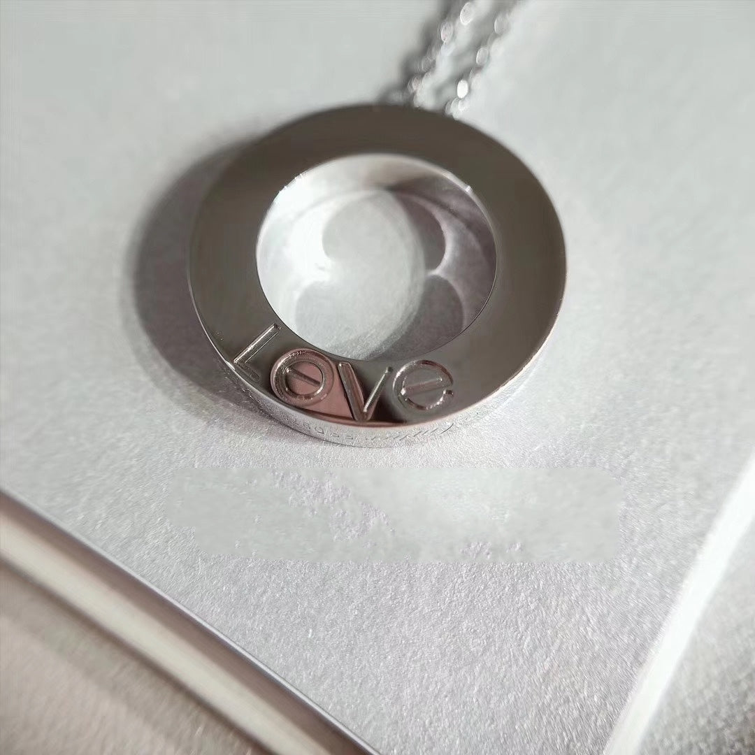 [Avelora Jewelry ]LOVE NECKLACE ADJUSTABLE SILVER