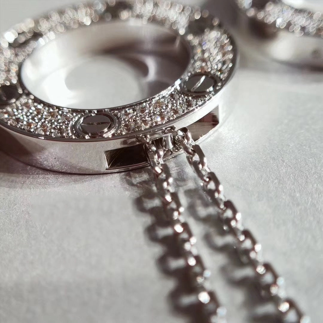 [Avelora Jewelry ]LOVE NECKLACE ADJUSTABLE SILVER