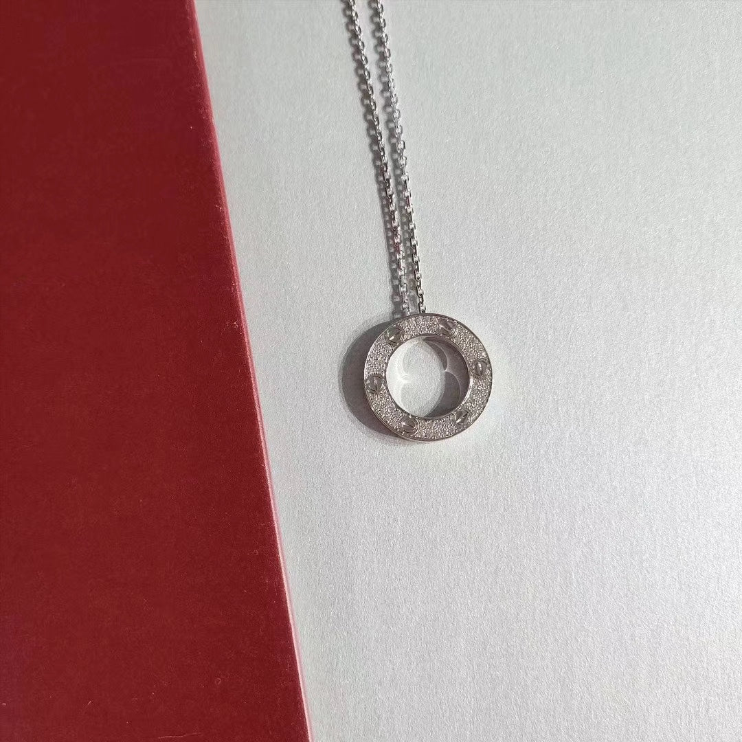 [Avelora Jewelry ]LOVE NECKLACE ADJUSTABLE SILVER