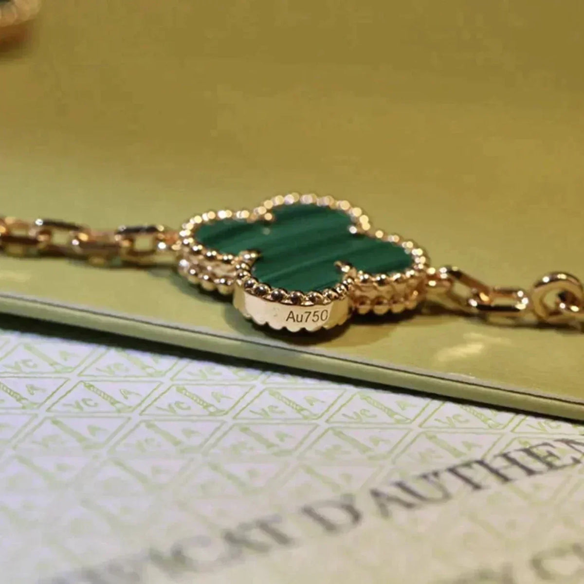 [Avelora Jewelry ] CLOVER 5 MOTIF MALACHITE BRACELET COLLECTION