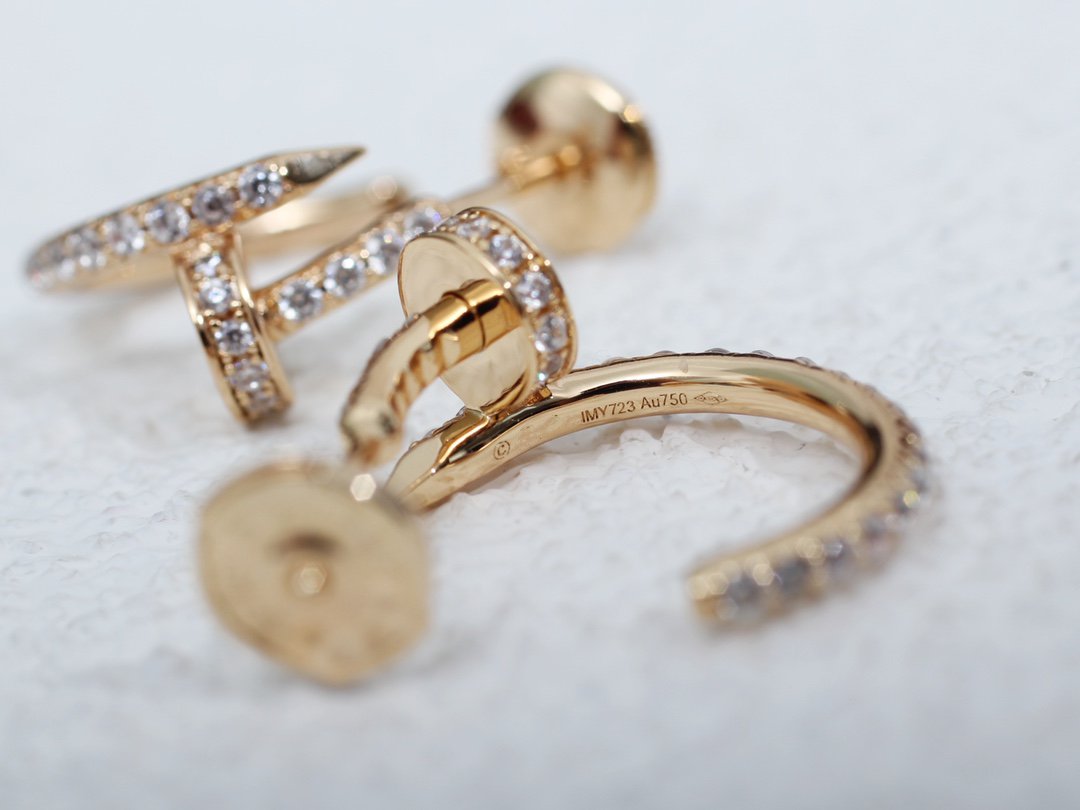 [Avelora Jewelry ]JUSTE EARRINGS 12.75MM PINK GOLD DIAMOND