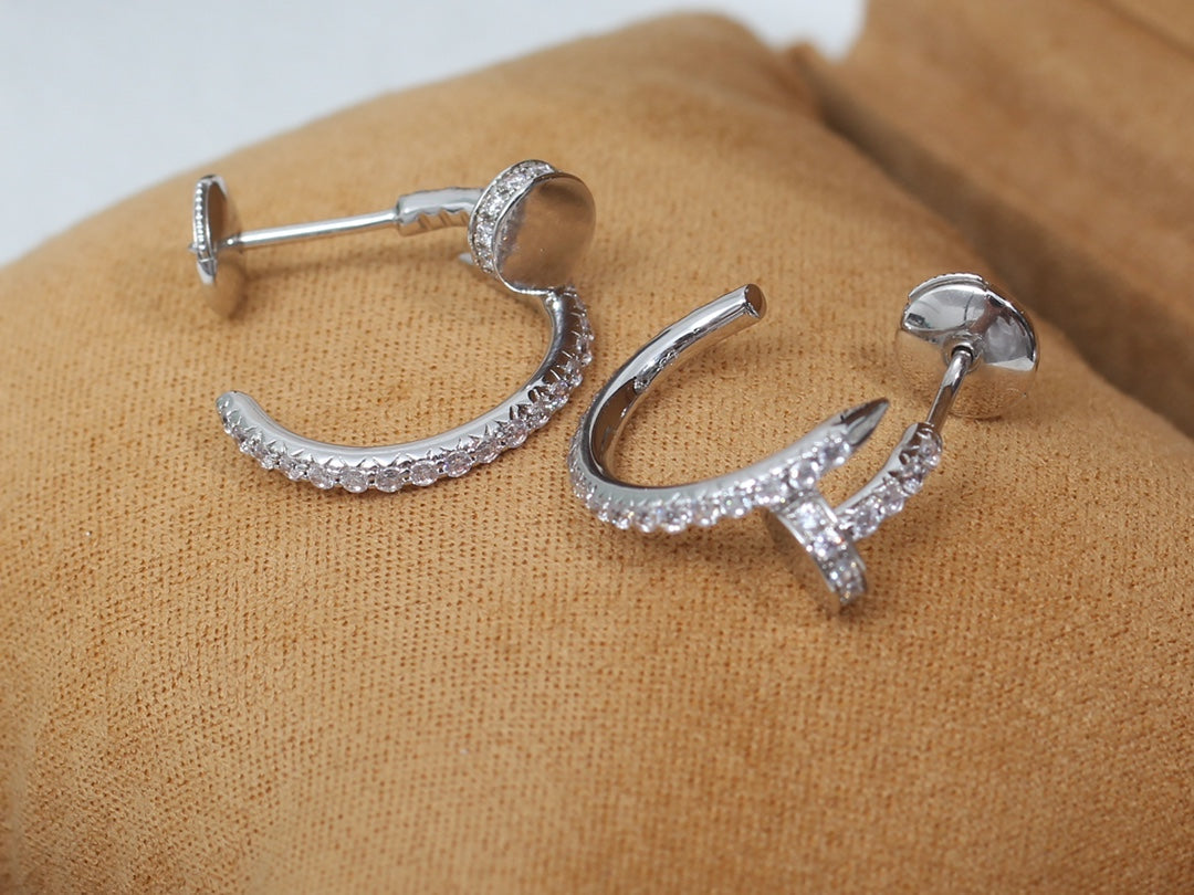 [Avelora Jewelry ]JUSTE EARRINGS 12.75MM SILVER DIAMOND
