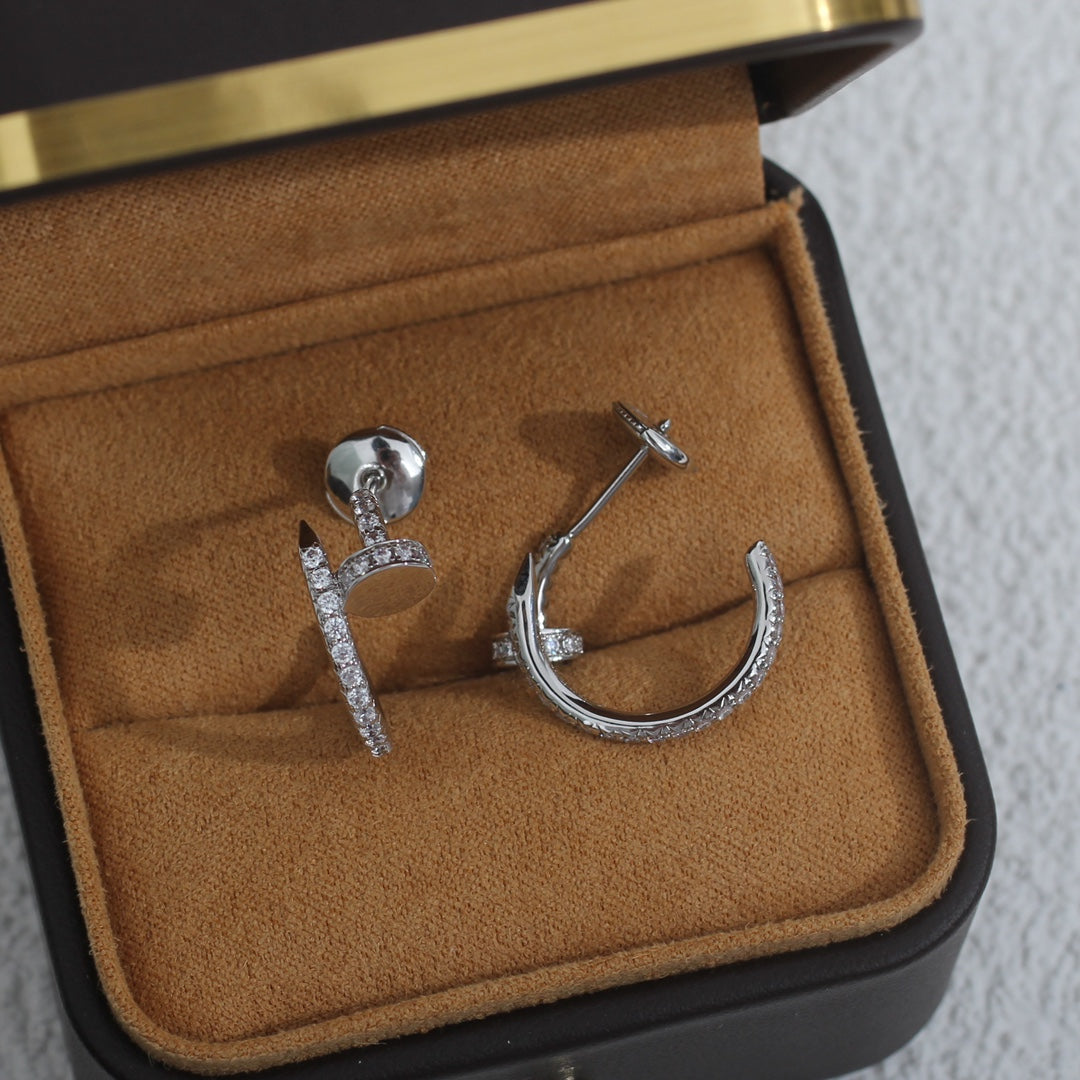 [Avelora Jewelry ]JUSTE EARRINGS 12.75MM SILVER DIAMOND