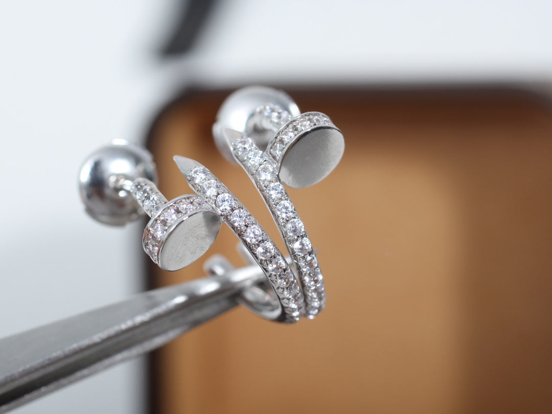 [Avelora Jewelry ]JUSTE EARRINGS 12.75MM SILVER DIAMOND