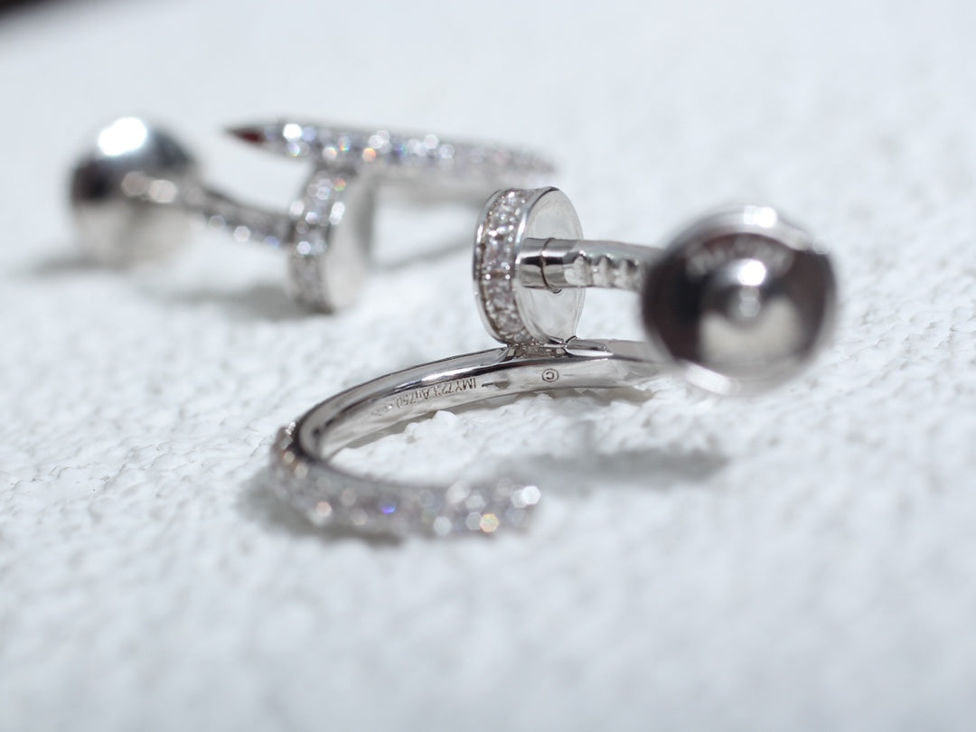 [Avelora Jewelry ]JUSTE EARRINGS 12.75MM SILVER DIAMOND