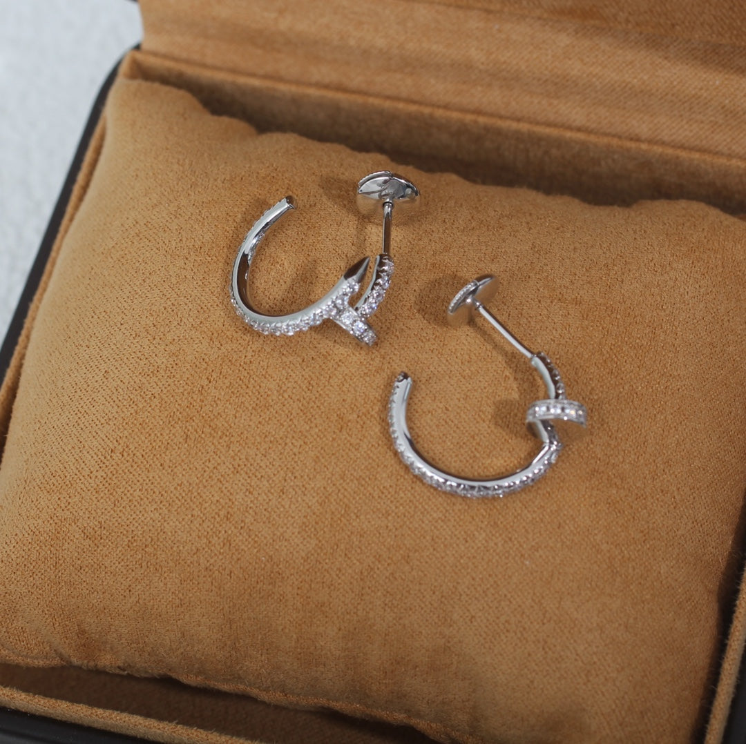 [Avelora Jewelry ]JUSTE EARRINGS 12.75MM SILVER DIAMOND