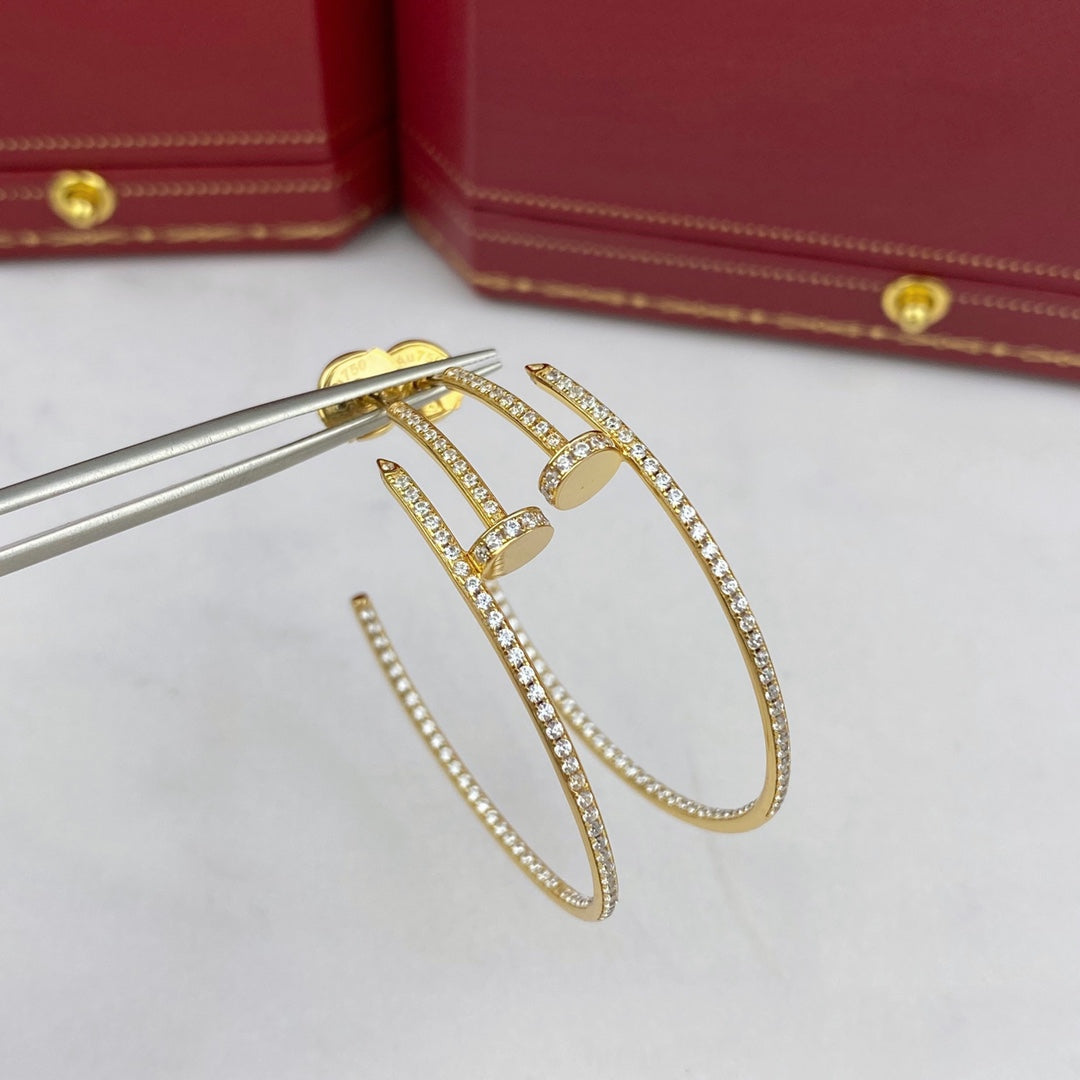[Avelora Jewelry ]JUSTE EARRINGS FULL DIAMONDS 1.8MM