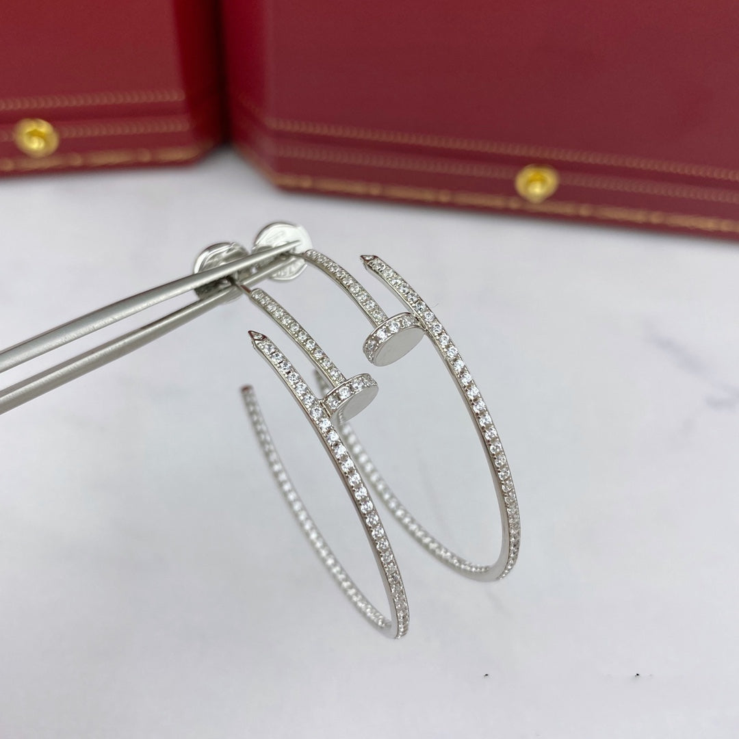 [Avelora Jewelry ]JUSTE EARRINGS FULL DIAMONDS 1.8MM
