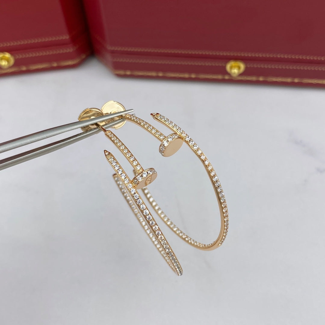 [Avelora Jewelry ]JUSTE EARRINGS FULL DIAMONDS 1.8MM