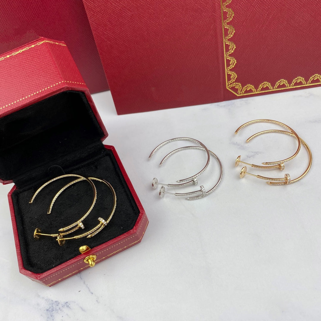 [Avelora Jewelry ]JUSTE EARRINGS FULL DIAMONDS 1.8MM