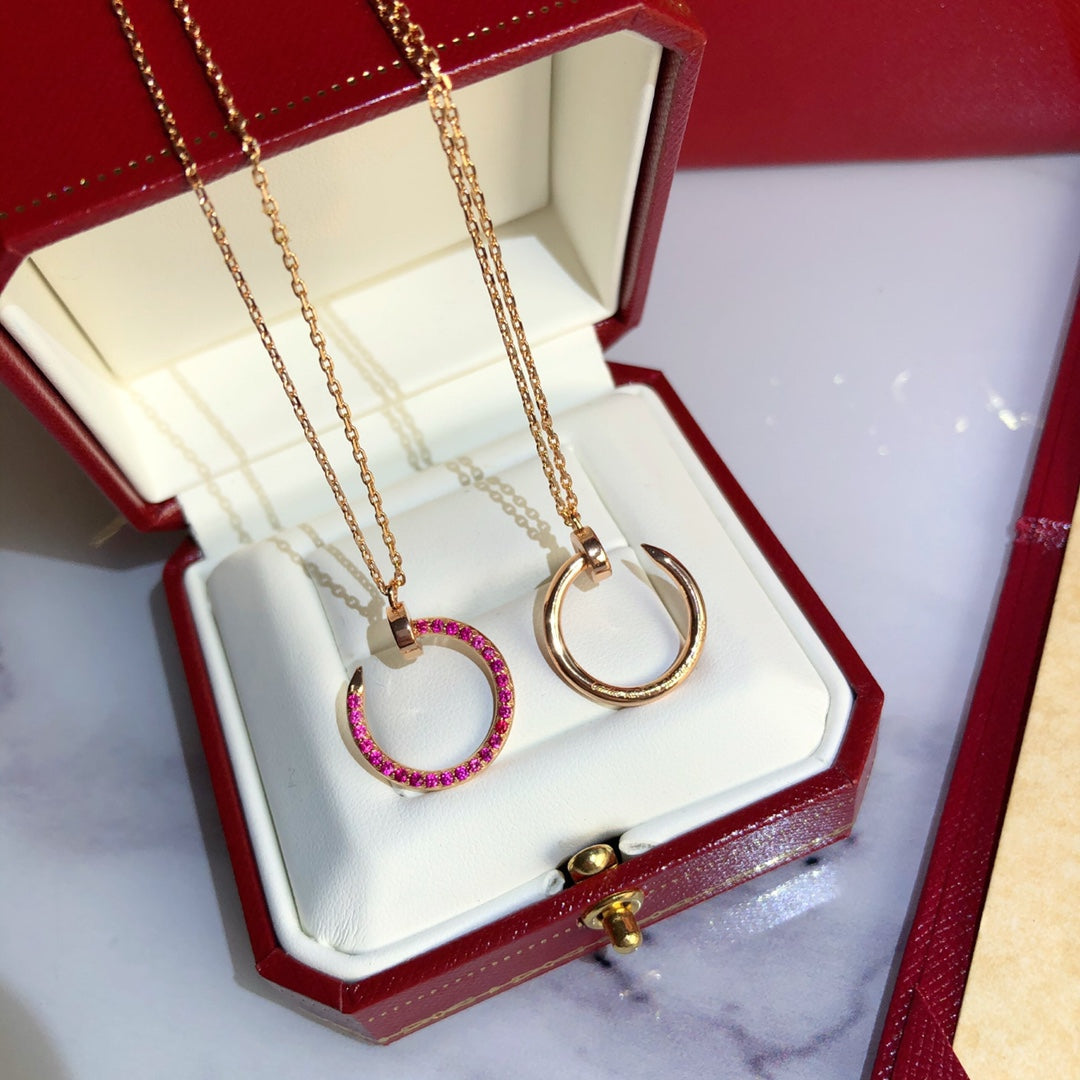 [Avelora Jewelry ]JUSTE NECKLACE GOLD RED DIAMONDS