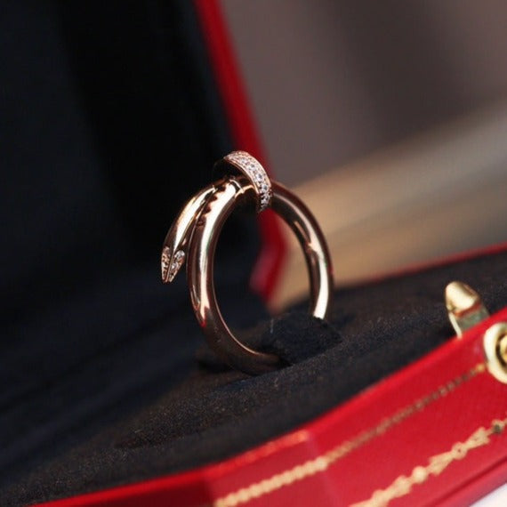 [Avelora Jewelry ]JUSTE RING 2.65MM PINK GOLD DIAMOND