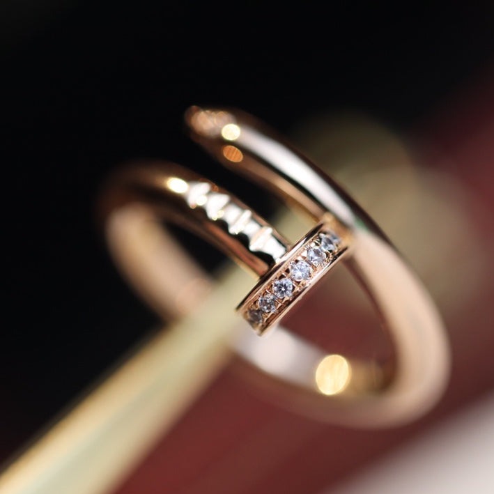 [Avelora Jewelry ]JUSTE RING 2.65MM PINK GOLD DIAMOND