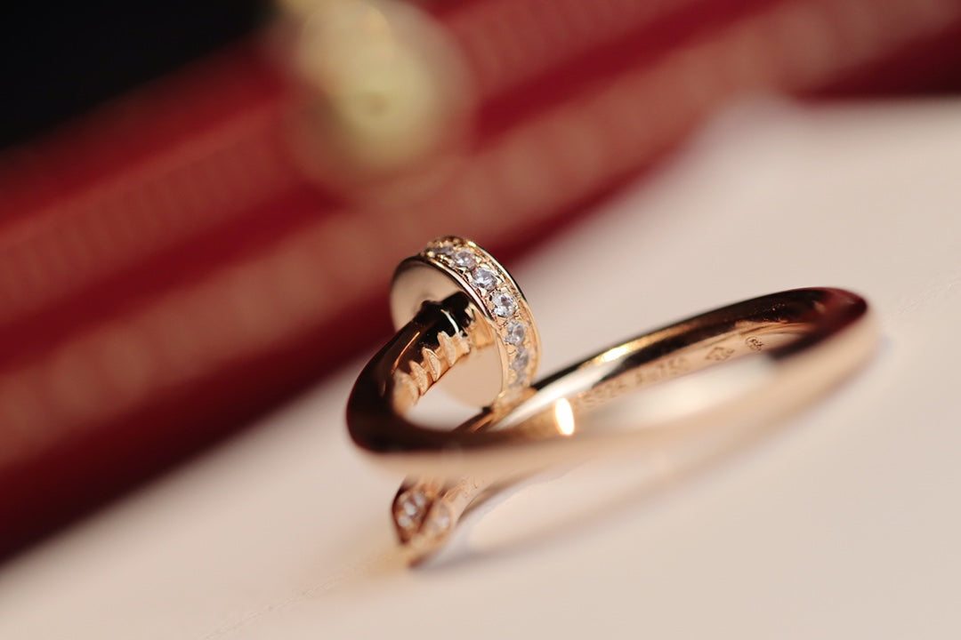 [Avelora Jewelry ]JUSTE RING 2.65MM PINK GOLD DIAMOND