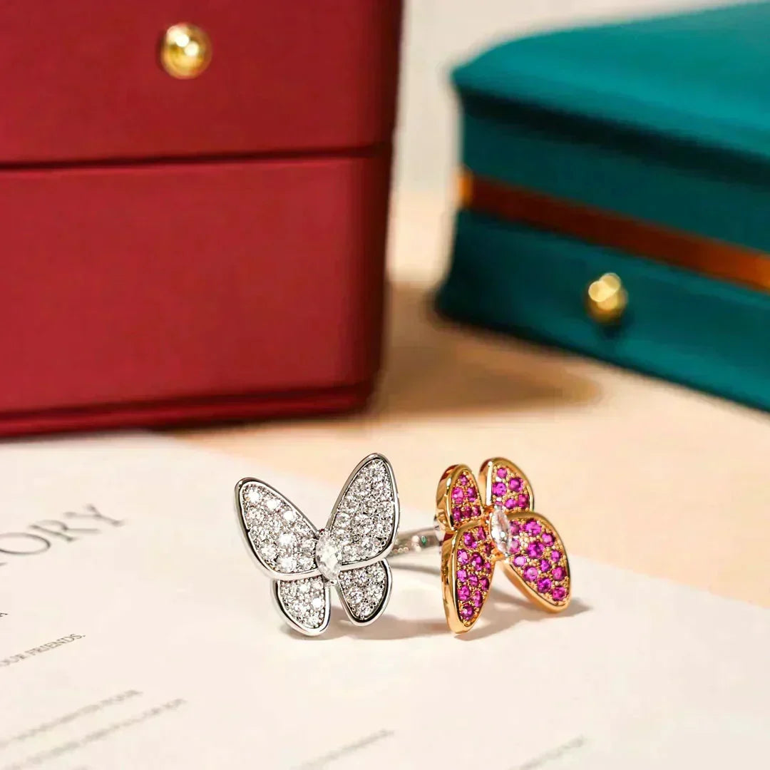 [Avelora Jewelry ]TWIN BUTTERFLY DIAMOND RING